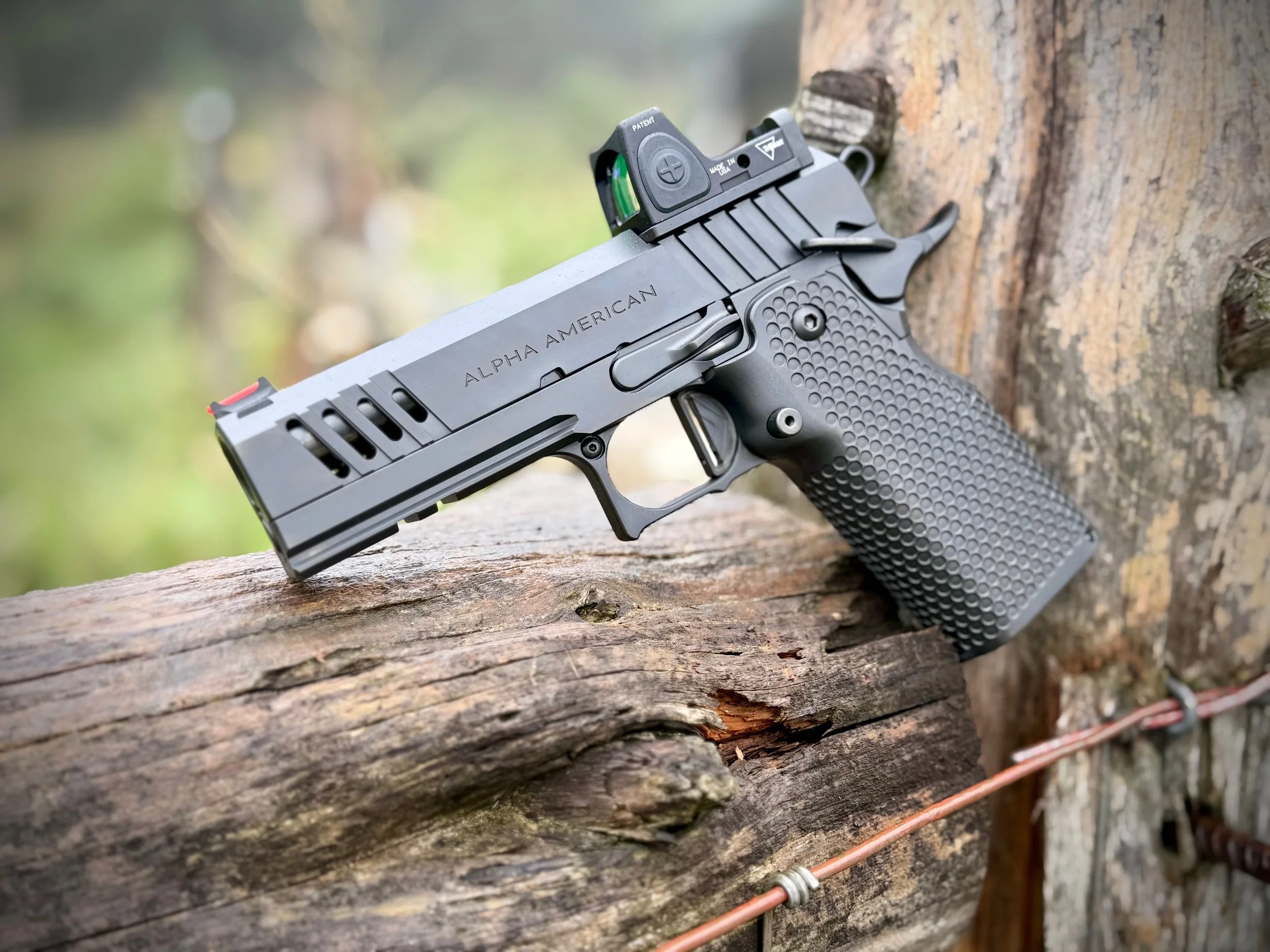 Alpha American Firearms Vanguard with a Total Blackout DLC finish 