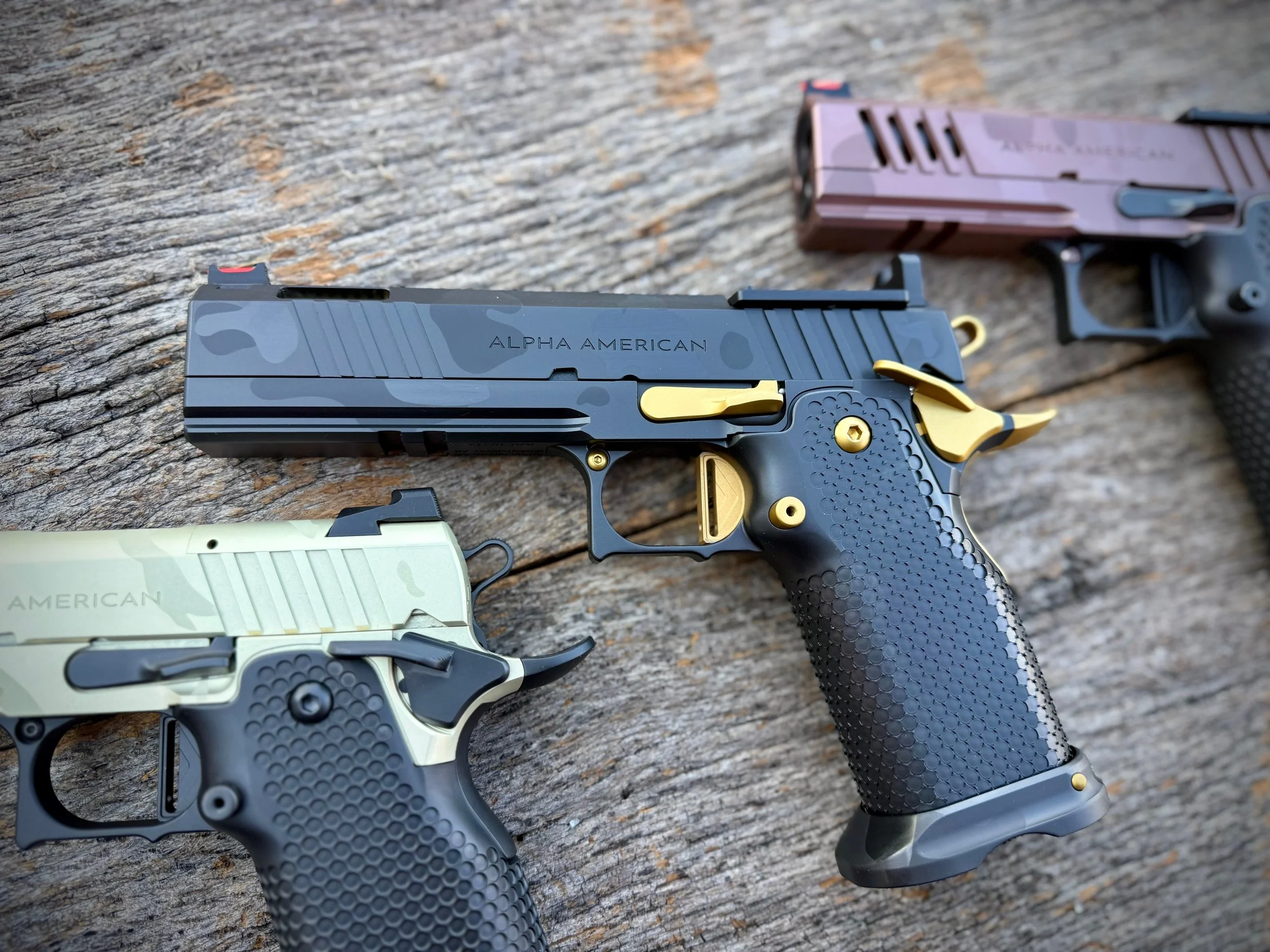 Alpha American Firearms finish featuring Camo DLC