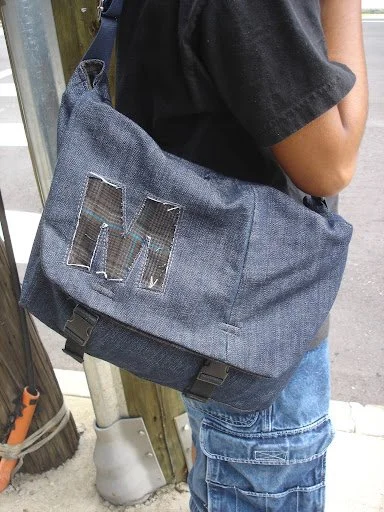 Dark blue messenger bag