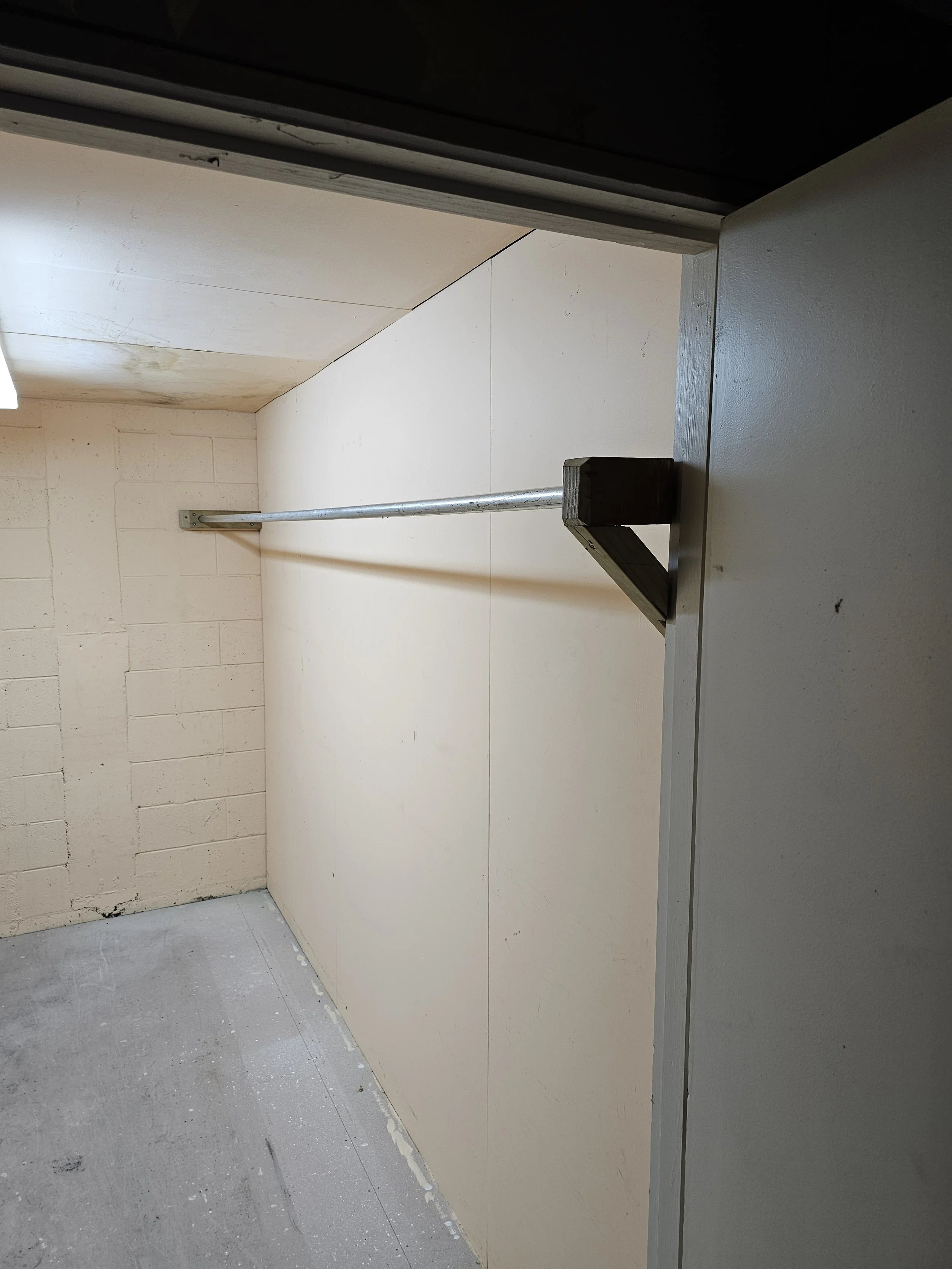 new costume hanger rail installed