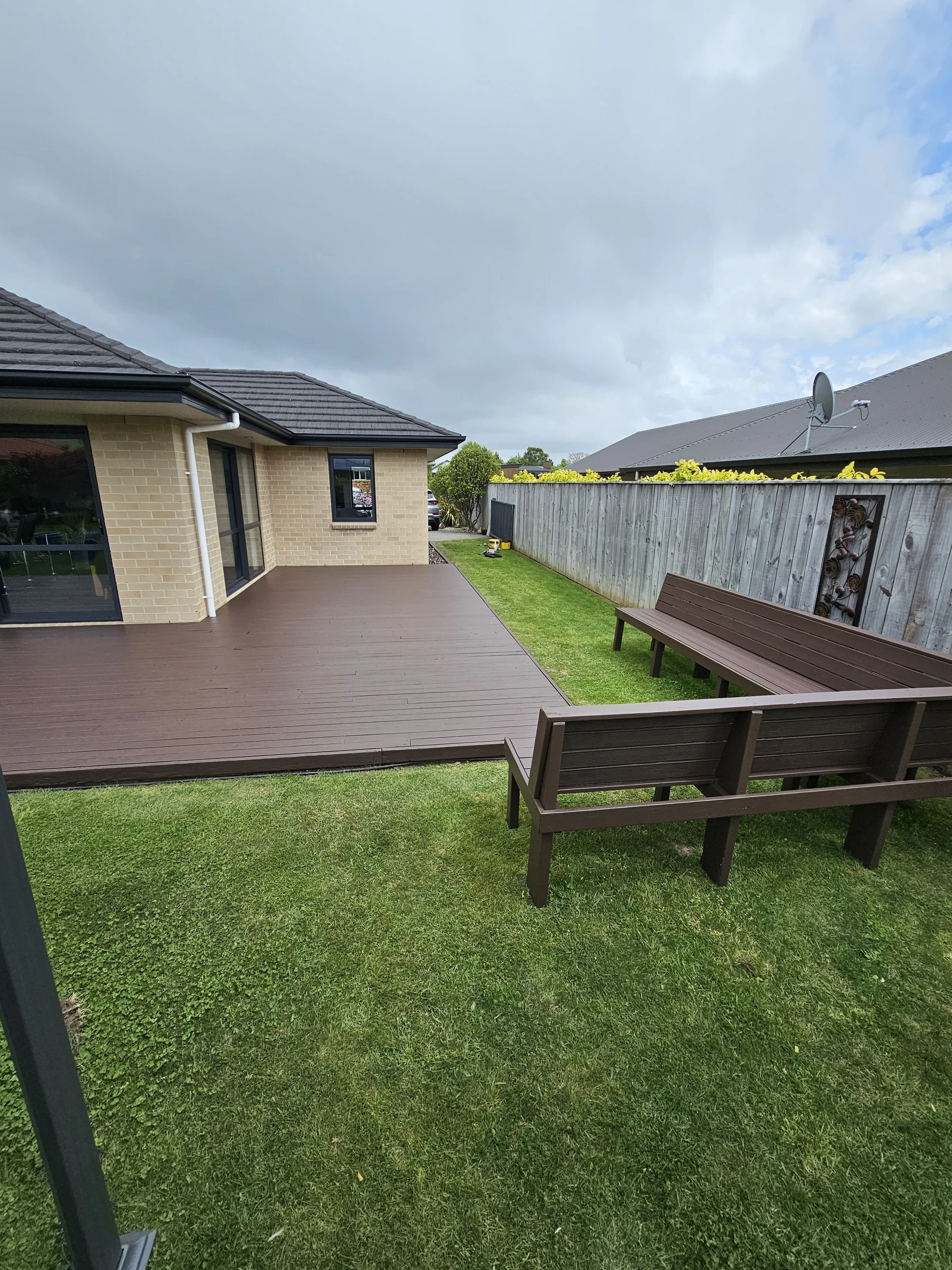 Deck refreshed with stain