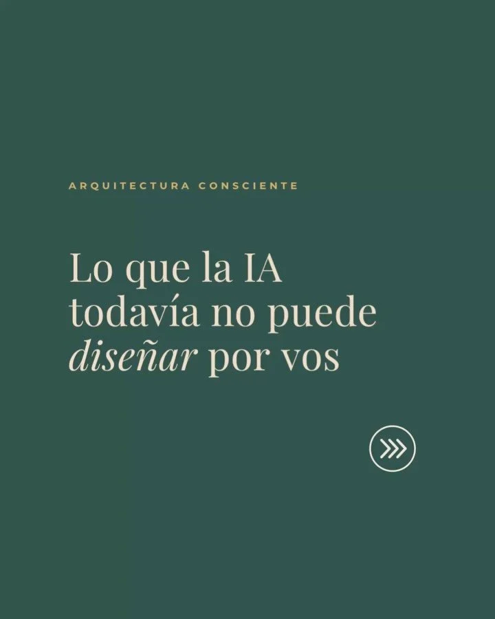 La IA puede darte ideas, y est&aacute; buen&iacute;simo: ayuda a imaginar y a arrancar.

Pero dise&ntilde;ar es otra cosa: entender tu clima, c&oacute;mo camin&aacute;s tu casa, qu&eacute; te hace sentir en calma, resolver cuando la obra no sale como