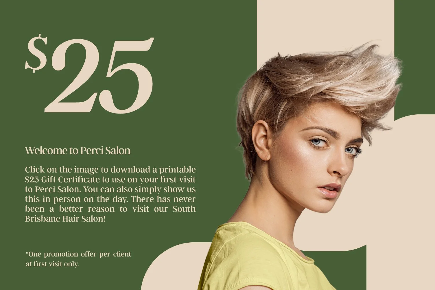 Promotions — PERCI Hair Salon West End Brisbane