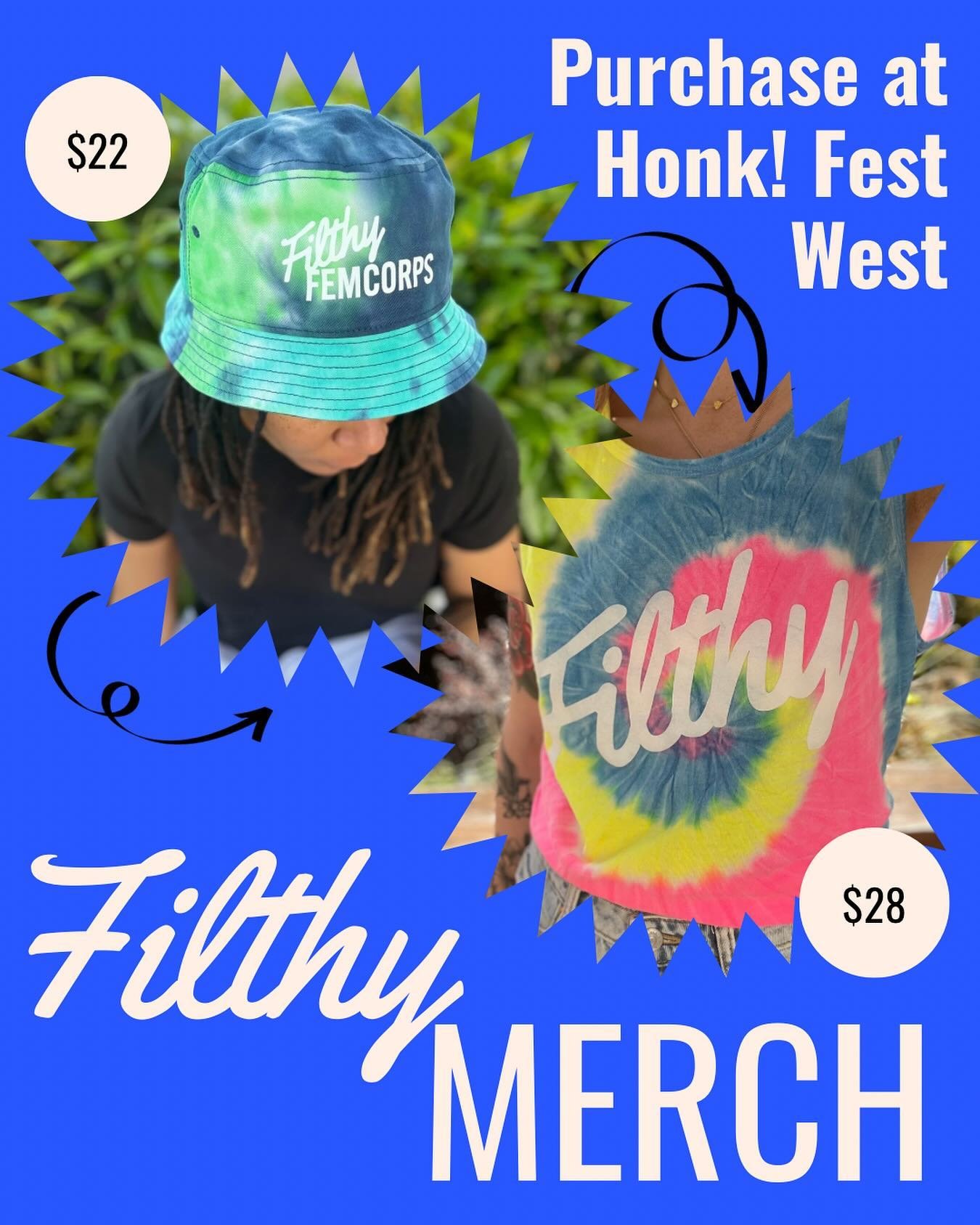 Filthy merch available for purchase at @honkfestwest this weekend 🤩