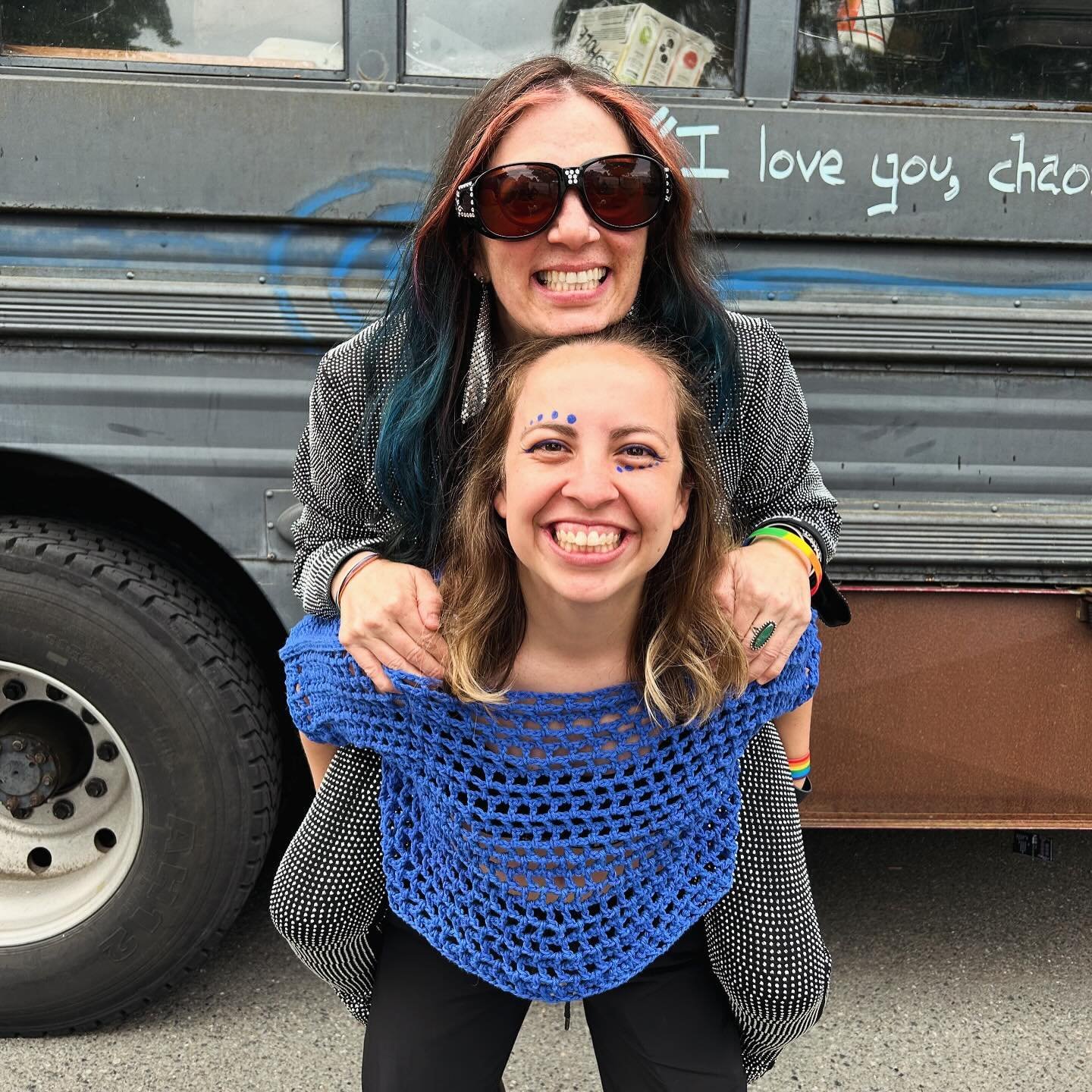 Behind the scenes at @honkfestwest 💙💚🫧😻