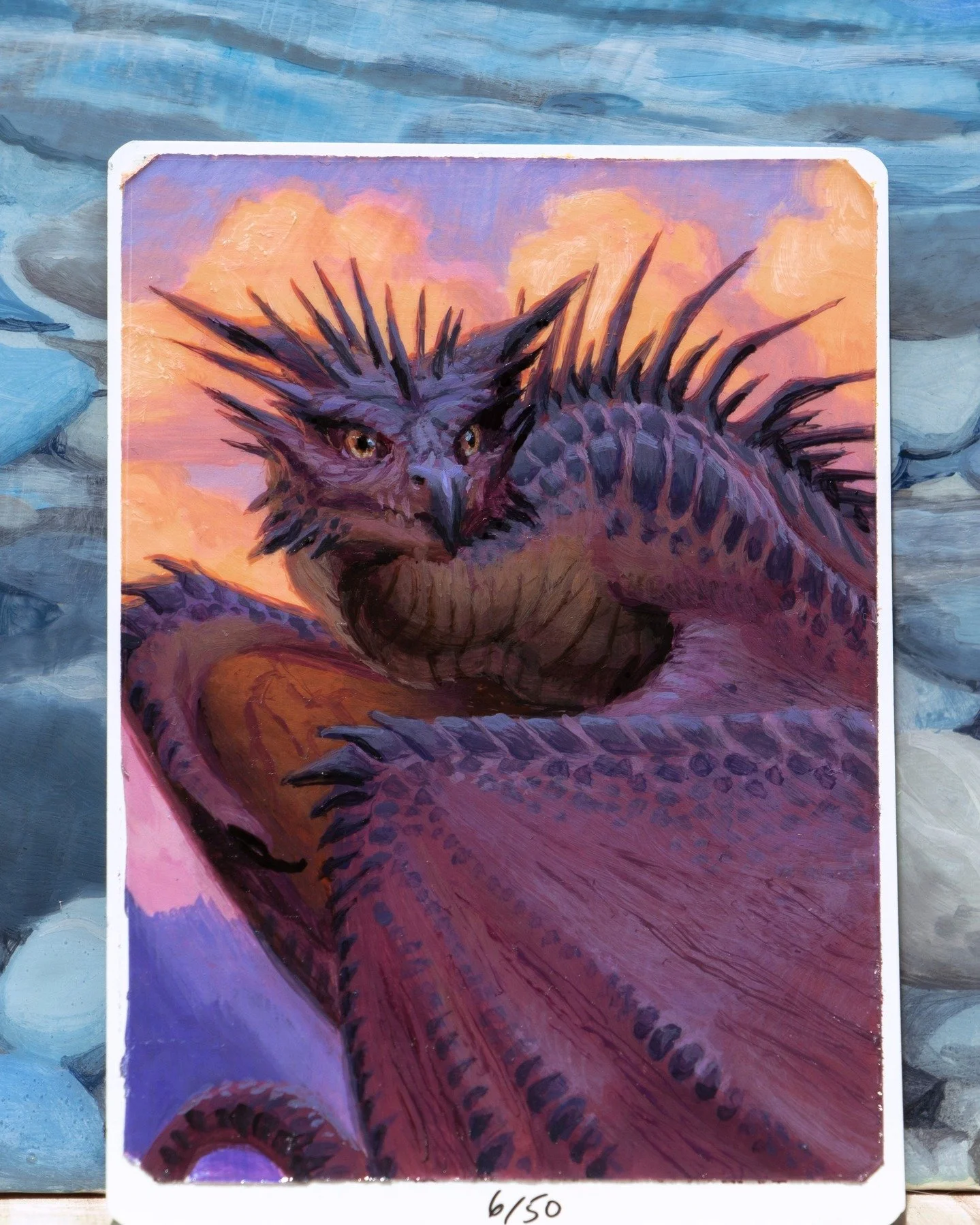 This thorny guy is the first dragon I've painted in at least 10 years! 

It is hard for me to make time for painting on Artist Proofs, but it is so cool that there's a vibrant community around collecting them, so I always try to make room for the Sec