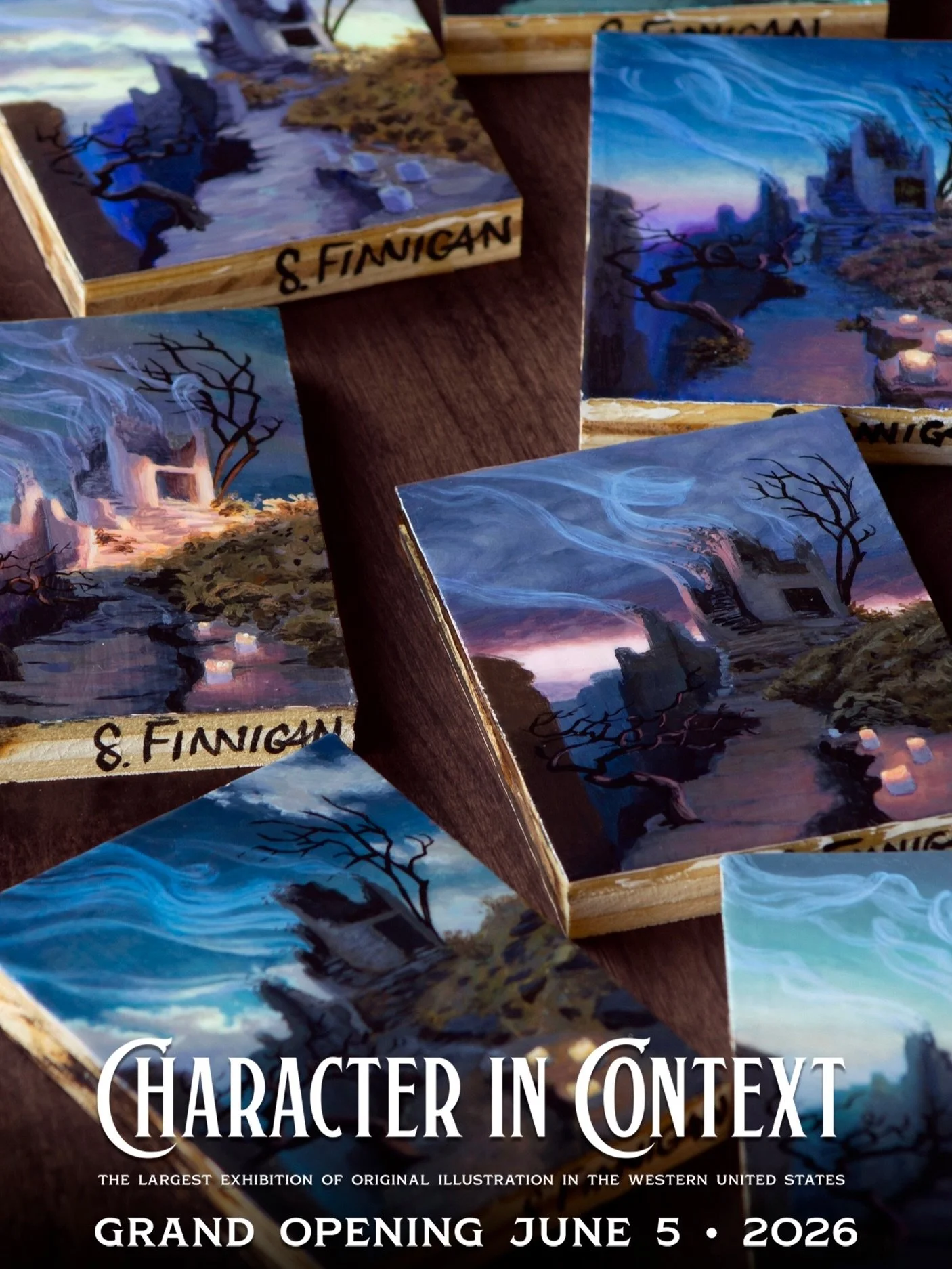 Much of the time that goes into a painting is sunk into planning the color, light, and mood. #characterincontext is a show all about the process of traditional artists, so it was an opportunity to finish the color explorations that I normally would g