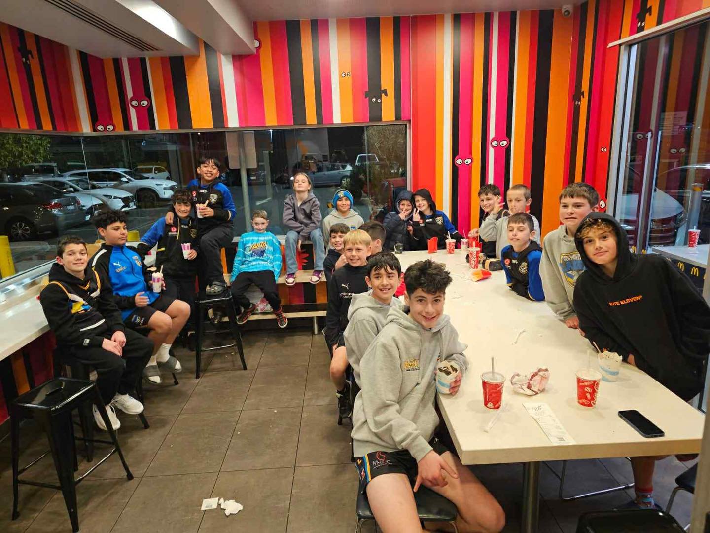With a week off, some of our U12 boys spent some time together with our friends at @mcdonaldsau Caroline Springs last week!
Great to see the boys doing some bonding off the track and enjoying their week off 💪