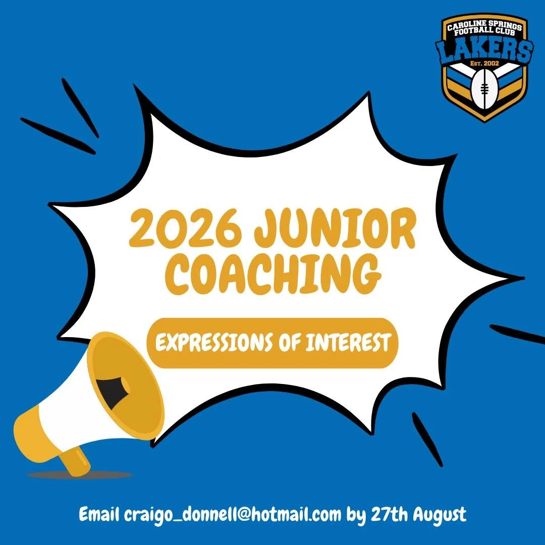2026 Junior Coaching expressions of interest are now open!
If you want to be a part of shaping the future of our great club, we want you to be a coach in 2026! Email your expression of interest to craigo_donnell@hotmail.com by Wednesday, 27th August