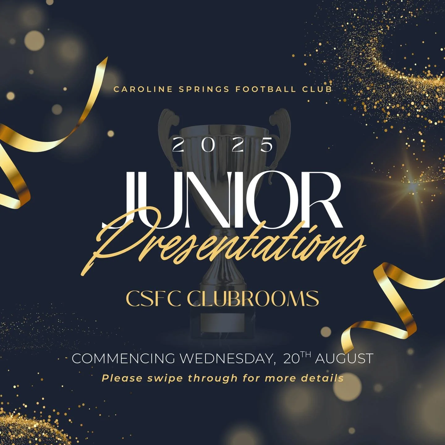 🚨 BOOKINGS CLOSE TONIGHT 🚨
A reminder that bookings for our U8’s, U9’s & U12 Div 2 Boys presentations will close at 5pm TONIGHT! Bookings for our U10’s presentation will remain open for another week. STRICTLY NO LATE BOOKINGS