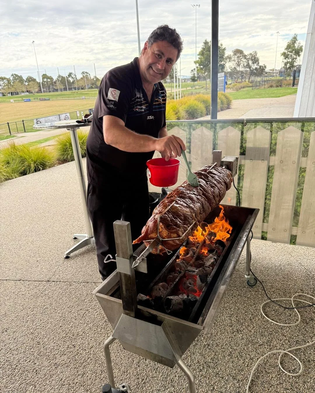 The spit is ready to go for dinner 🔥

📲 Don&rsquo;t forget to check out our auction site before you arrive to the raffle tonight https://aus.givergy.com/campaign-jxvoiy73 

See you soon!