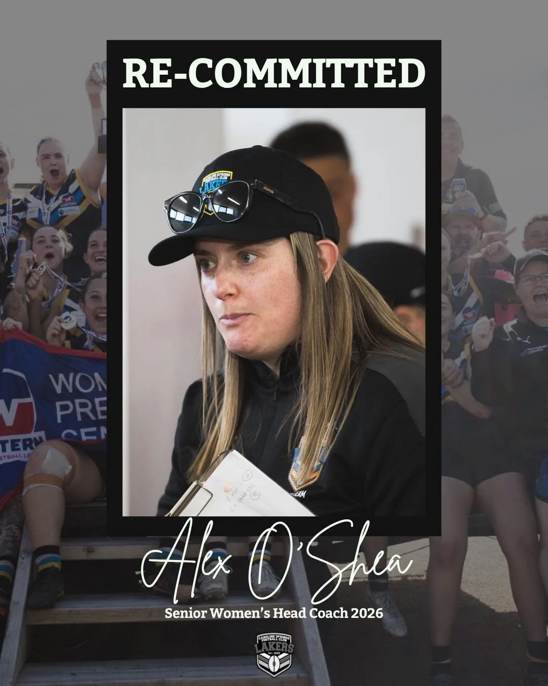 SENIOR WOMEN COACHING ANNOUNCEMENTS

We are excited to share that 2025 premiership coach Alex O&rsquo;Shea will continue in her role as the Senior Women&rsquo;s head coach for 2026!

Also off the back of premiership success at U18 level, Alex will be