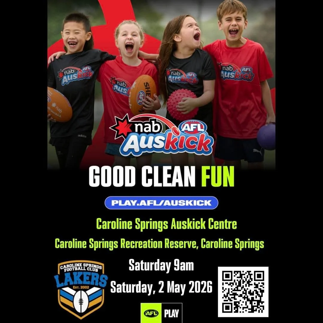 It&rsquo;s never too early to register for the next Auskick season and with registrations open now, it&rsquo;s time to get your little one sorted for 2026!

Auskick is open to all kids aged 5-12 years old as of 31/12/2026 and there are both mixed and