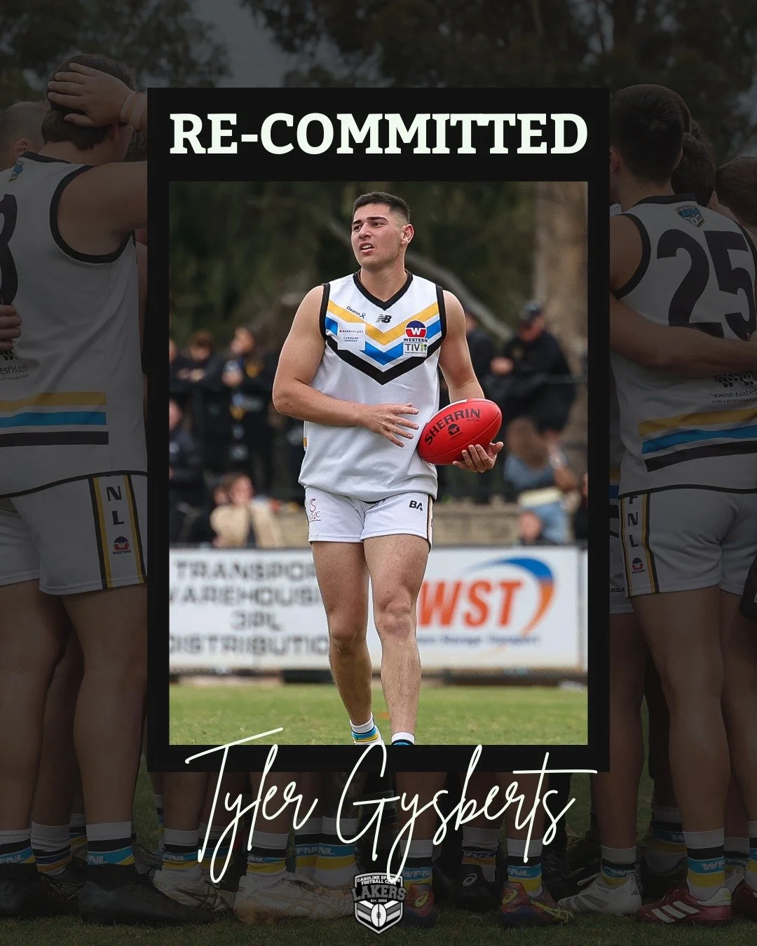 Great to see another four young guns sign on for 2026 💪

These four are a huge part of our reserves regeneration - keen to see who will take the next step into regular senior footy 👀

💛💙🖤🤍

#csfc #cslakers #lakers #golakers #carolinesprings #ca