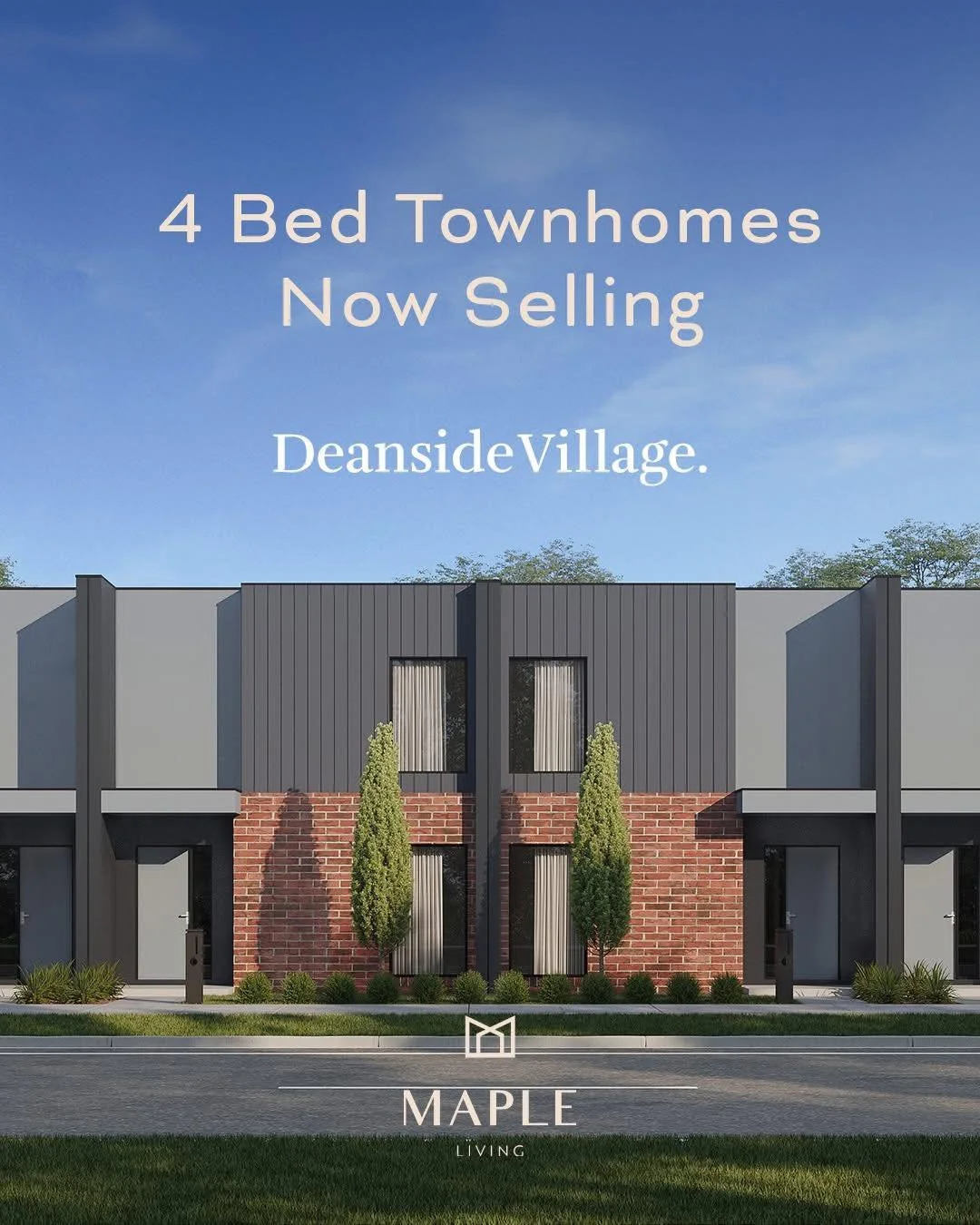 Our friends at Maple Living have a brand-new collection of four-bedroom townhomes now selling in Deanside 🏡

Located in the heart of the established Deanside Village, each home features thoughtfully designed floorplans, a timeless fa&ccedil;ade and 