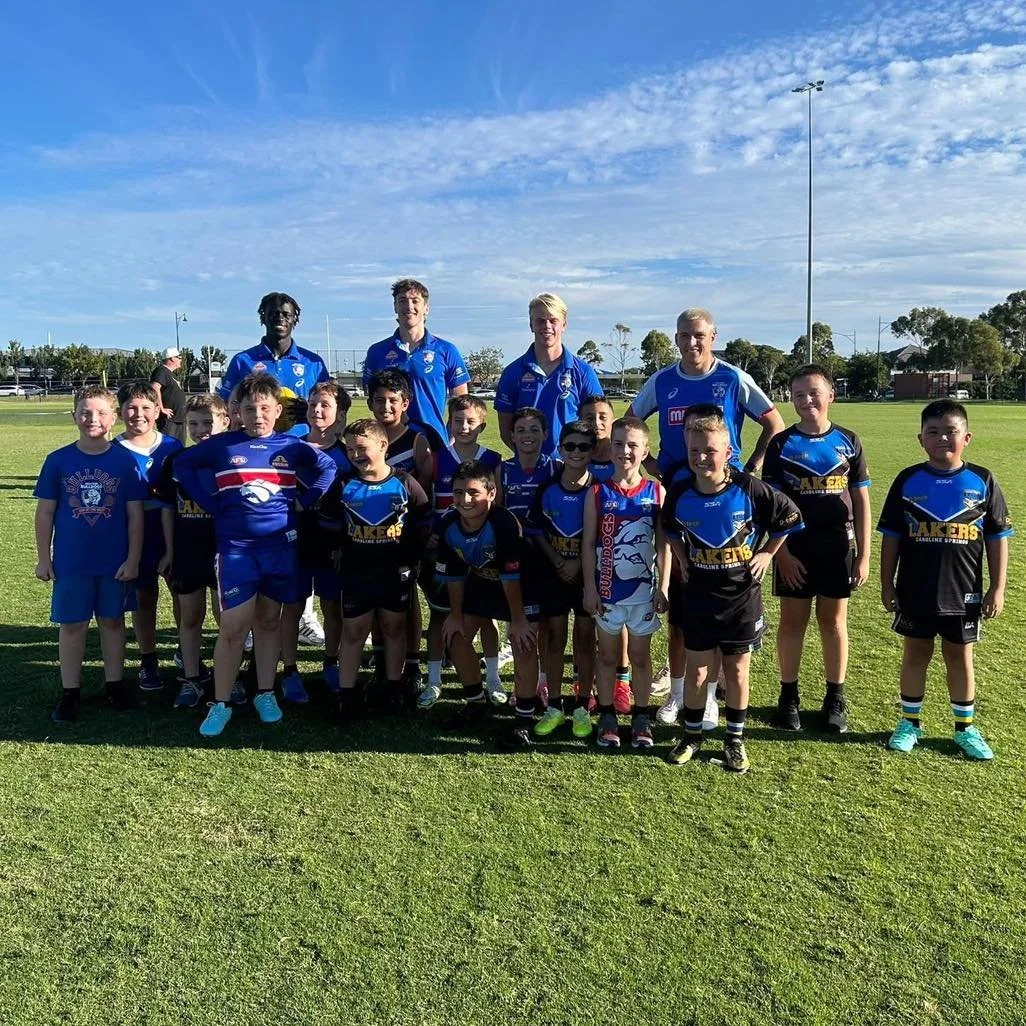 It was great to have the boys from the @westernbulldogs with some of our juniors last night!

The signatures were flying and the kids were stoked to have a kick with some AFL superstars 🏉

Thanks for coming down and good luck for the season 💪