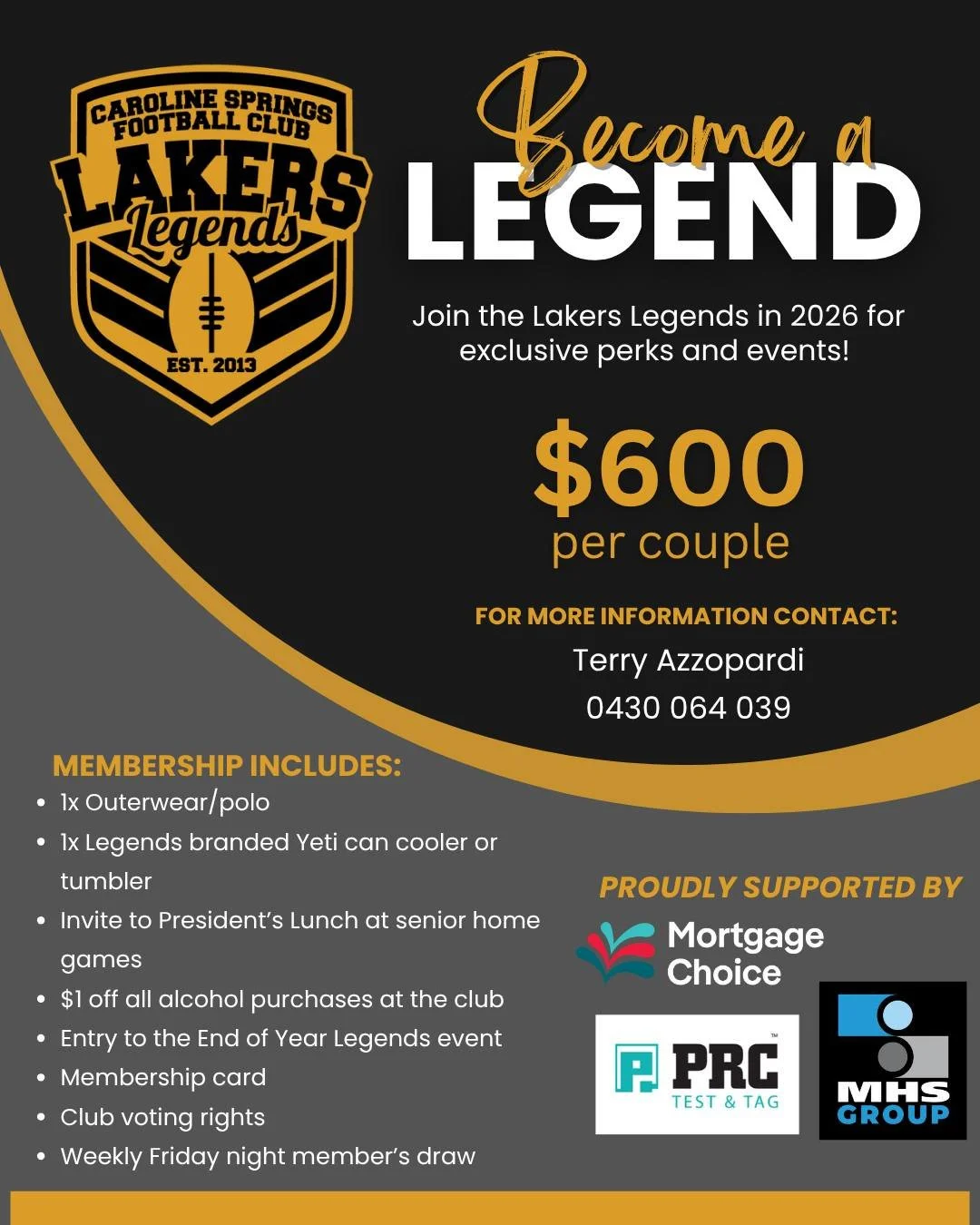 BECOME A LEGEND IN 2026 - JOIN NOW BEFORE THE FIRST PRESIDENT'S LUNCH!

Lakers Legends members receive exclusive benefits throughout the year and with the first home game tomorrow, there's no better time to join.

To purchase your Lakers Legends memb