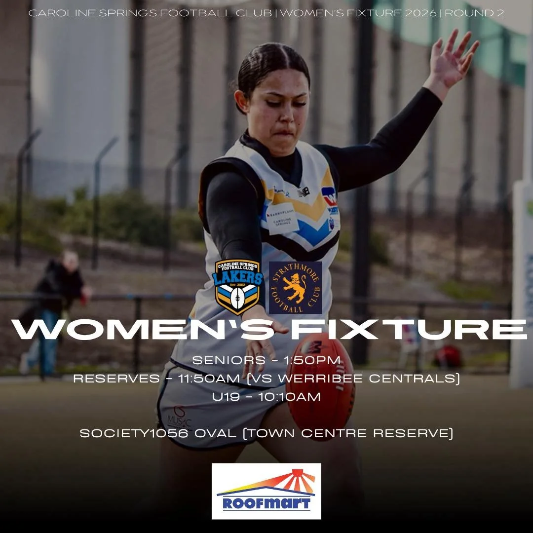 ROUND 2 FIXTURE AND WOMEN&rsquo;S FLAG UNFURLINGS 🏆 

Footy is back at home ❤️

Join us as we unfurl our TWO premiership flags right before the U19 Girls and Senior Women matches:
🏆 U18.5 Girls 2025 EDFL Premier Division Premiers
🏆 Senior Women 20