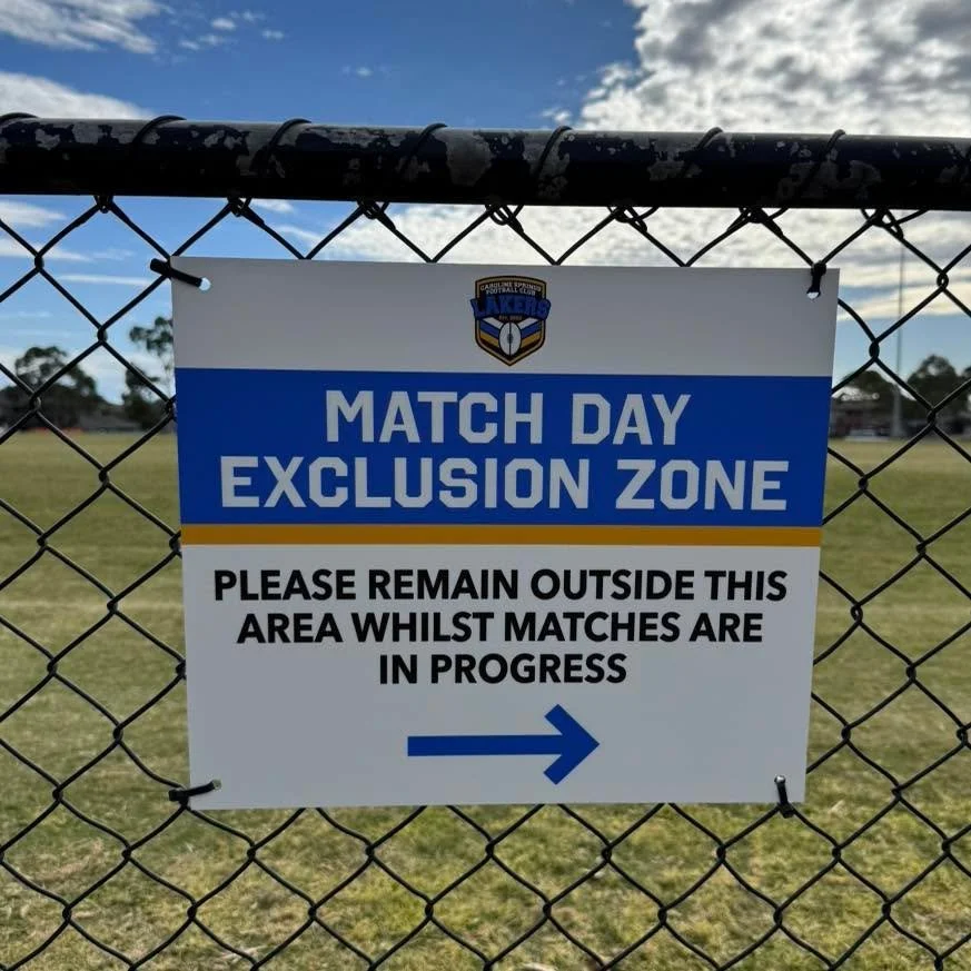 You may have noticed our new signage indicating Match Day Exclusion Zones around each coach&rsquo;s box.

Please be mindful of this league wide rule and keep clear of the interchange bench during match days.

Exclusion zones also apply during the hud