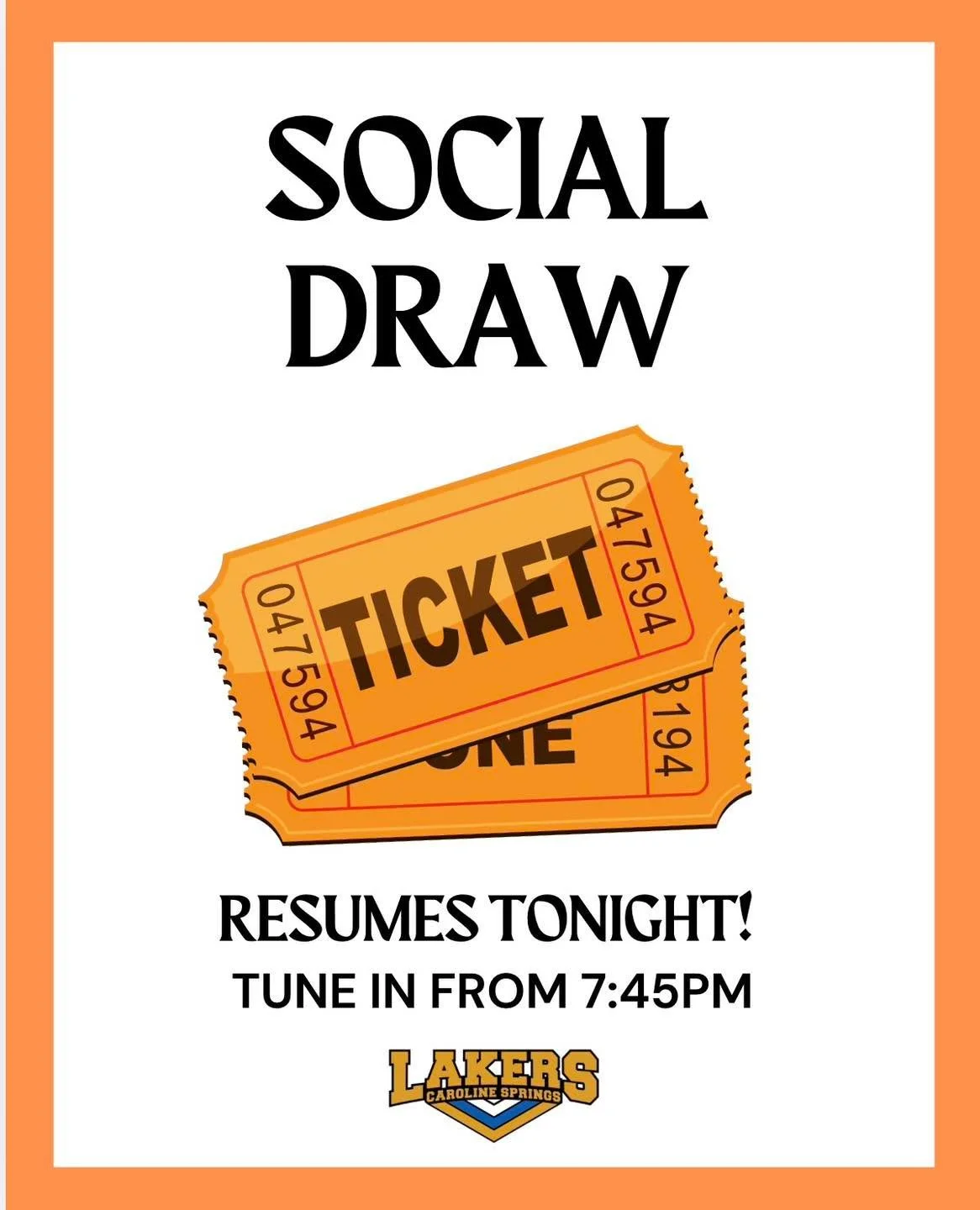 SOCIAL MEMBERS DRAW BACK ON TONIGHT!

Be there or tune in from 7:45pm and message us within 10 minutes if you&rsquo;re the winner 💰