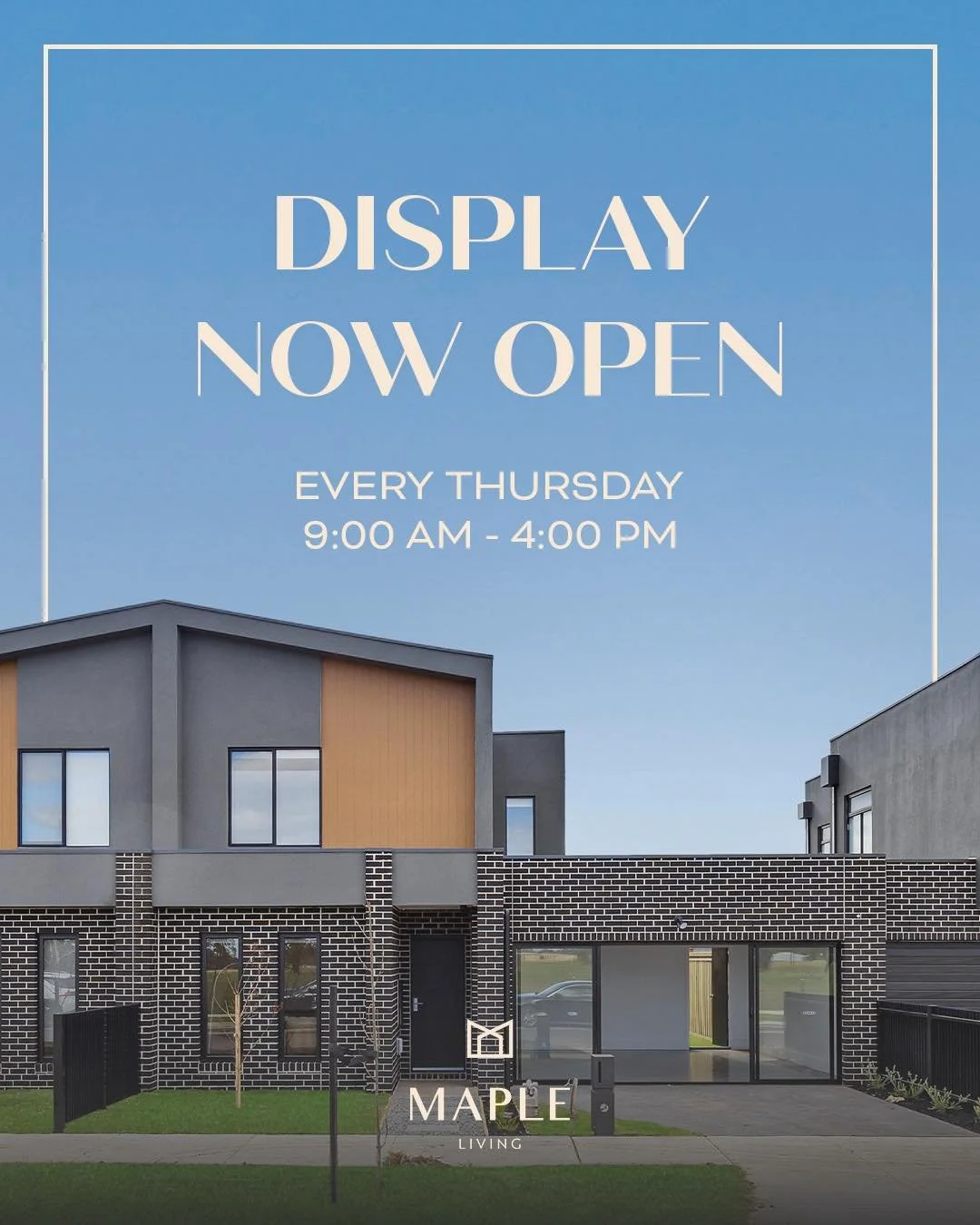 Maple Living&rsquo;s Deanside display home is now open every Thursday, inviting you to experience the space, quality and style behind every Maple Living home.
 
🕘 9:00am &ndash; 4:00pm
📍21 Emmanue St, Deanside
 
No bookings required, explore this t
