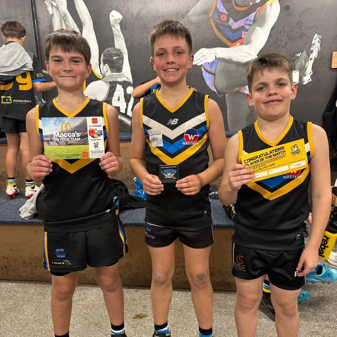 It was another busy weekend of footy that saw 11 junior games at home on Sunday 🤯

Well done to everyone who represented the Lakers with pride and a special congratulations to our superstar award winners 🤗🌟