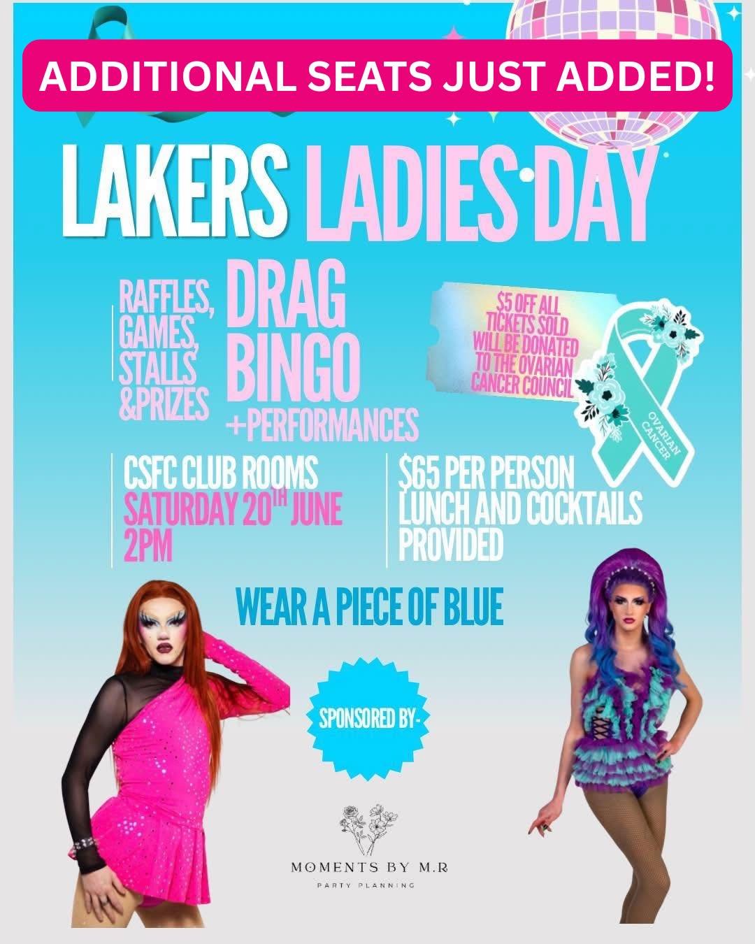 🚨 ADDITIONAL TICKETS RELEASED 🚨

A small number of additional tickets have just been released for our upcoming Ladies Day, proudly sponsored by @moments.by.m.r, in support of the Ovarian Cancer Council 🩵 

Tickets are now available from https://ww