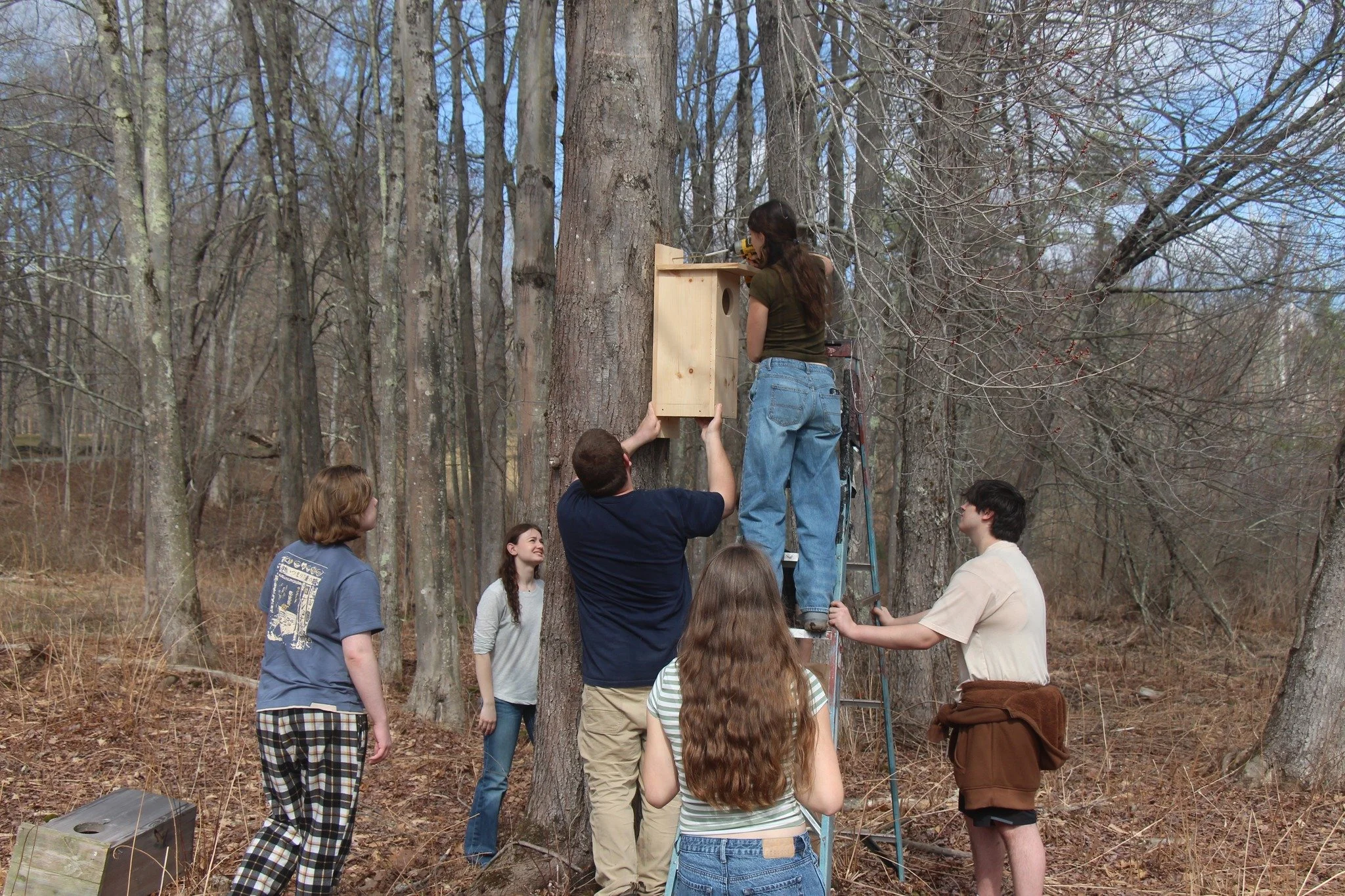 This past week we had students from Wamogo FFA's Natural Resource program join us at the Conservancy. 

From cleaning and replacing Wood duck boxes to assisting with our pre-nesting season checks on the Emperor goose flock, students gained hands-on e