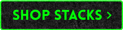 Black button with bright green text saying 'SHOP STACKS' and a right arrow