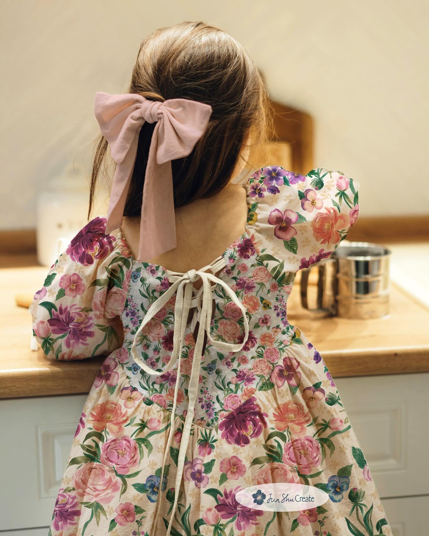Obsessed with this hand-painted floral print &mdash; a vintage-inspired blend of watercolor pansies and garden roses, bursting with romantic charm. I designed it with dreamy boutique sleepwear, heirloom dresses, and timeless fashion in mind.🌸

This 