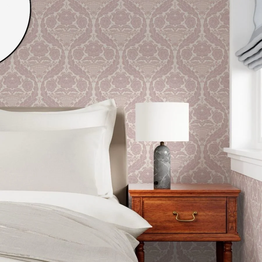 A best-selling favorite&mdash;now refreshed with new interior-ready colorways and multiple scale options @spoonflower ✨
This timeless vintage damask floral design blends classic romance with today&rsquo;s soft, livable hues&mdash;dusty blue, sage gre