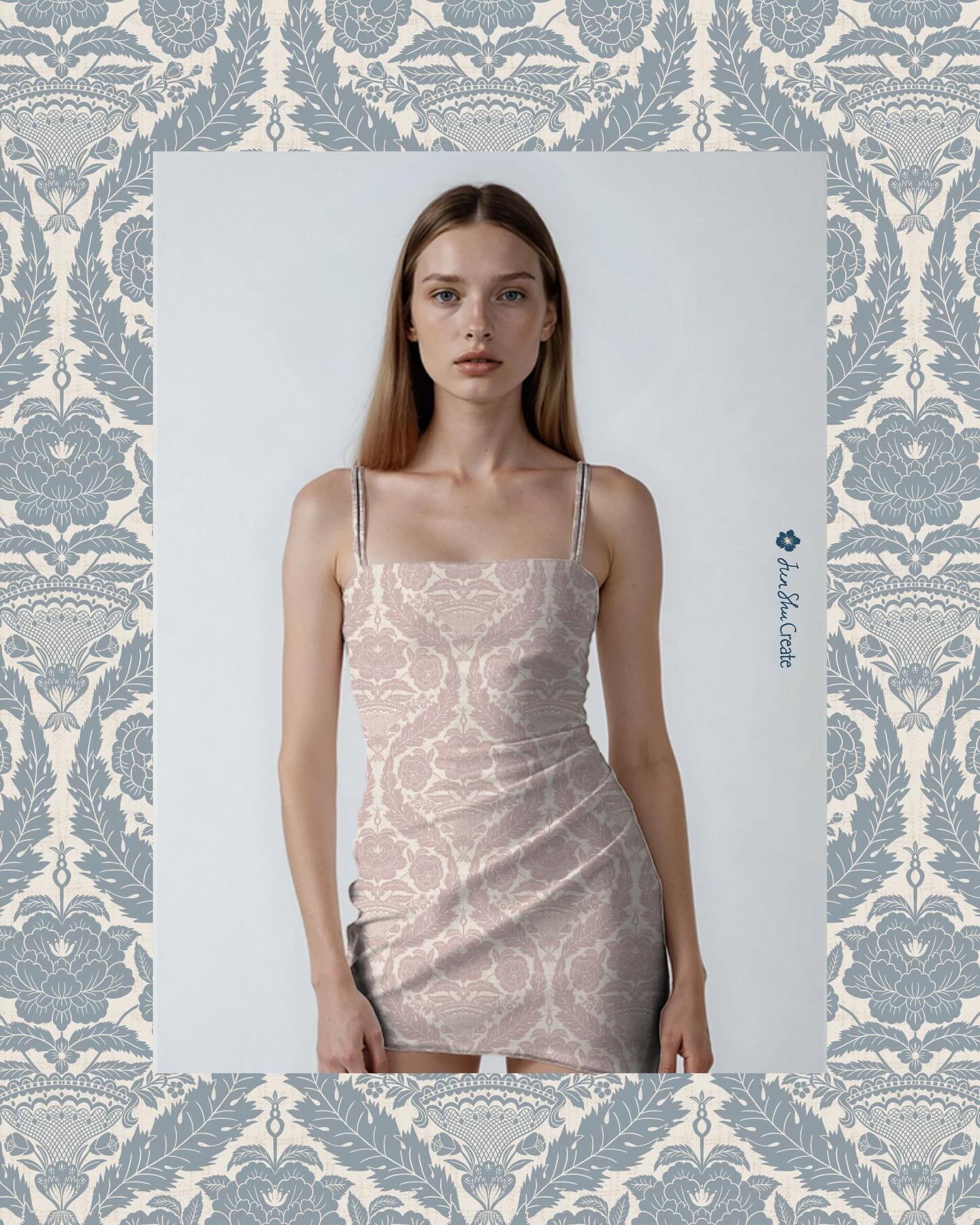 Classic Damask rose vase print in multiple colorways! You can buy the PSD file and customize the colors to suit your customers&rsquo;s needs ! Available on @greenkive_ . Link in my profile. 

#fashionprint #damask #ss27 #runwayready #smallfashionbran