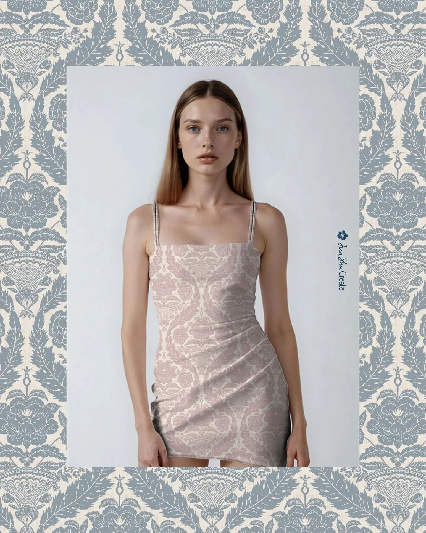 Classic Damask rose vase print in multiple colorways! You can buy the PSD file and customize the colors to suit your customers&rsquo;s needs ! Available on @greenkive_ . Link in my profile. 

#fashionprint #damask #ss27 #runwayready #smallfashionbran