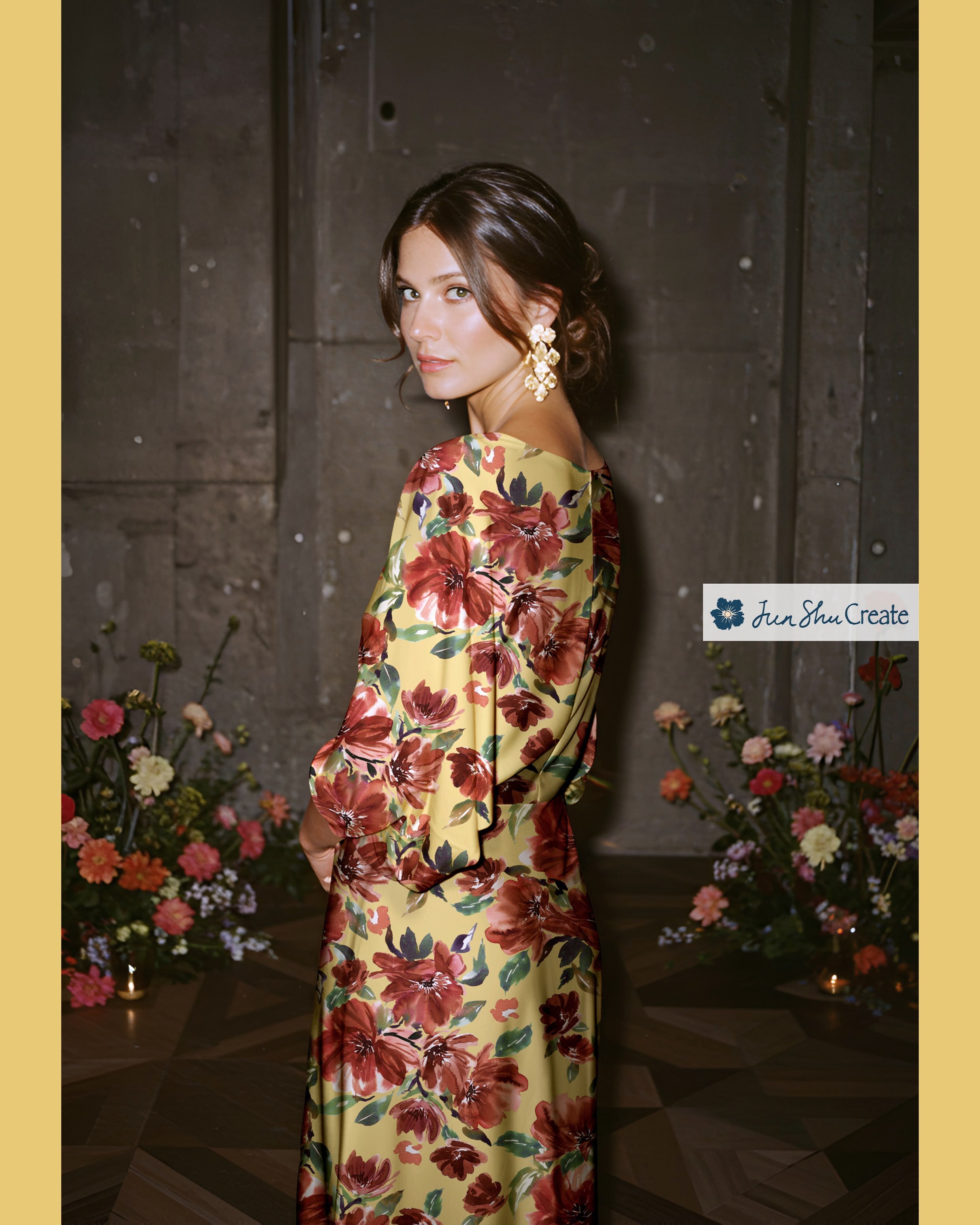 From hand-painted florals to statement dresses. 🌸✨

A little glimpse of how I envision my surface pattern designs coming to life in fashion.

From romantic watercolor roses and expressive botanicals to delicate ditsy florals and bold statement print