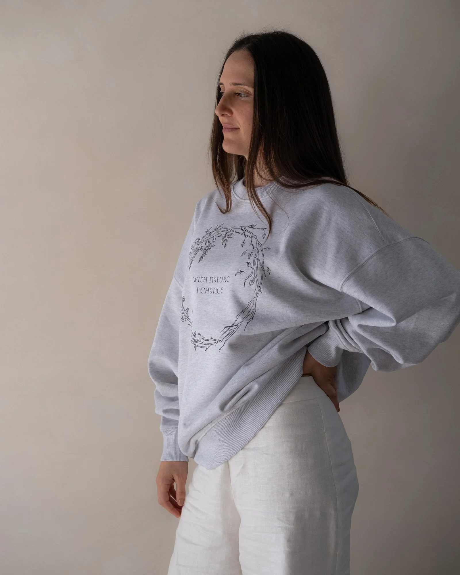 seasonal wheel unisex oversized crew