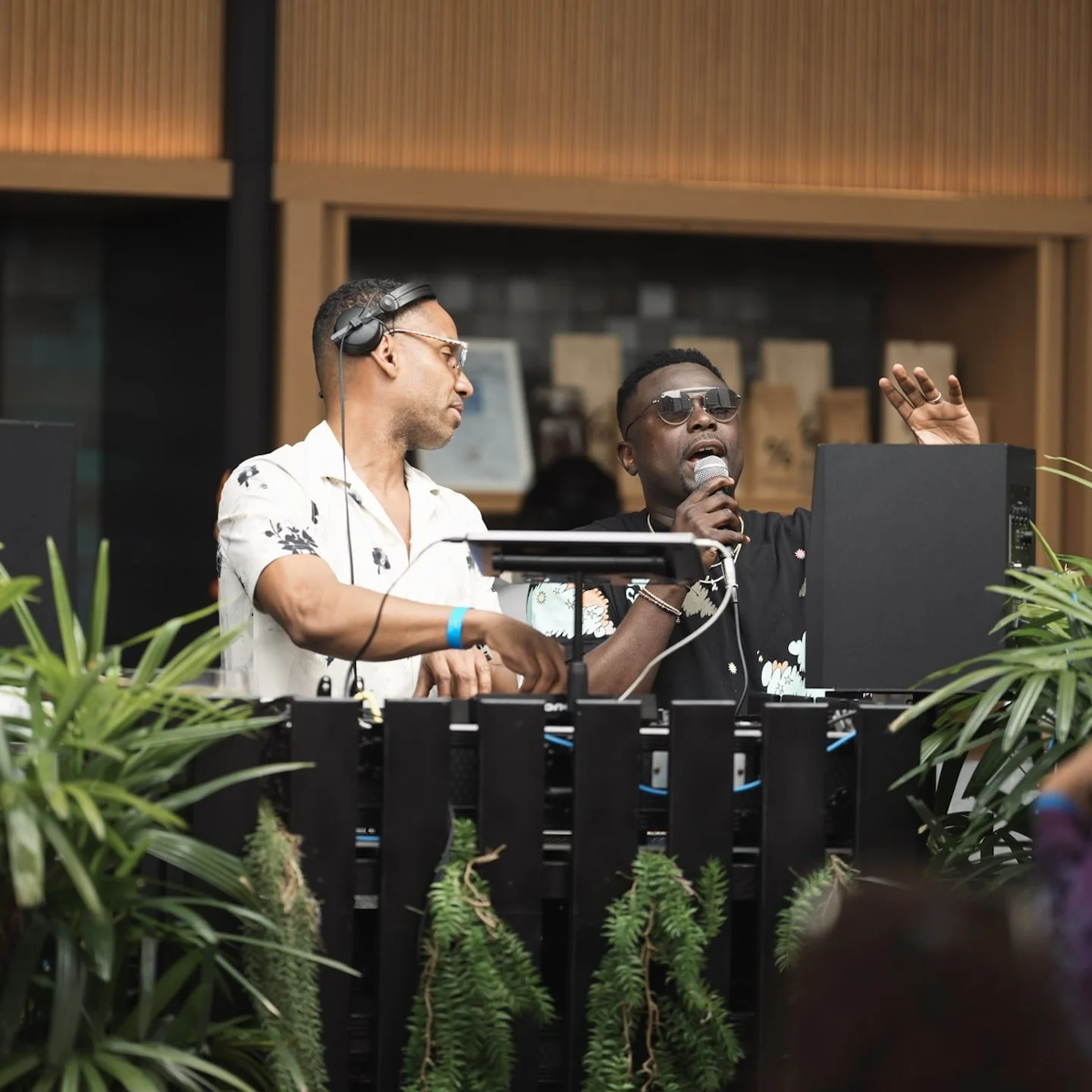 DJs doing their thing at the Brunch