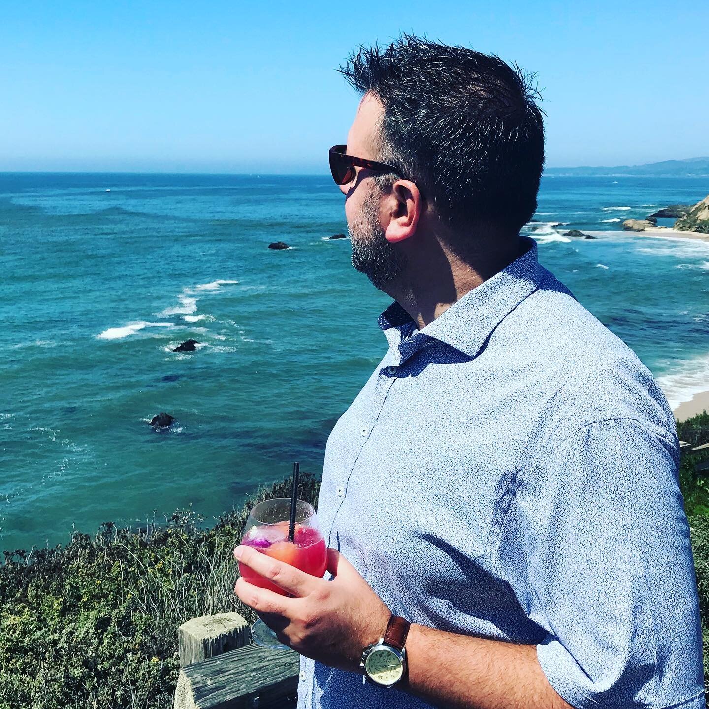 So pensive... thinking about another year around the sun. Happy Birthday, shug. And you have a pink cocktail. #winning @nicholasplz