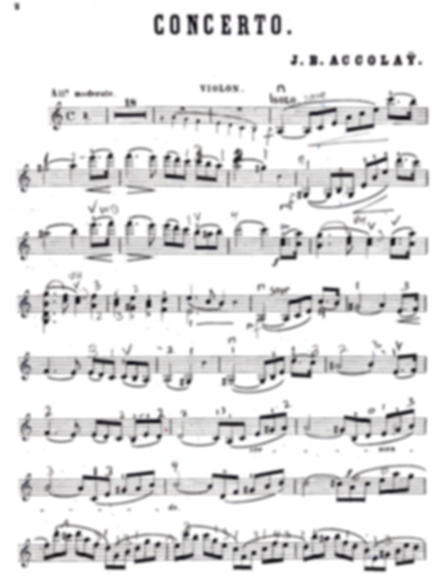 Accolay, J. B - Violin Concerto No. 1 in A min