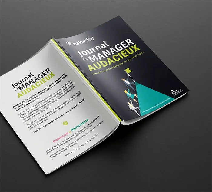 Livre de communication interne intitulé "Journal du Manager Audacieux" de Bakertilly