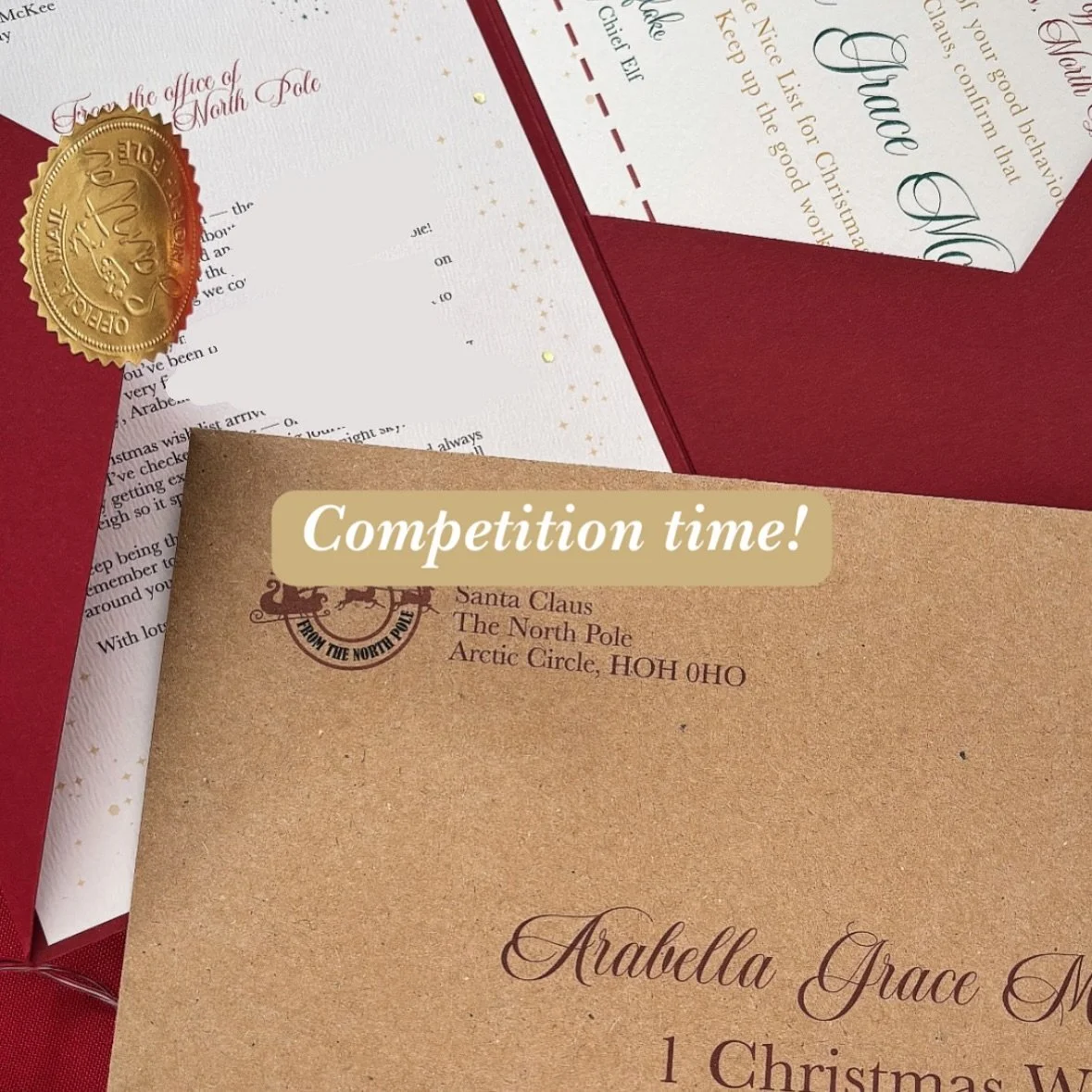 💌 Who wants to WIN a Santa letter? 💌 

Bring the magic home for your family this Christmas with a beautiful personalised letter from Santa delivered straight to you from the North Pole ❤️ 

For your chance you win, all you need to do 
is -
- Like t