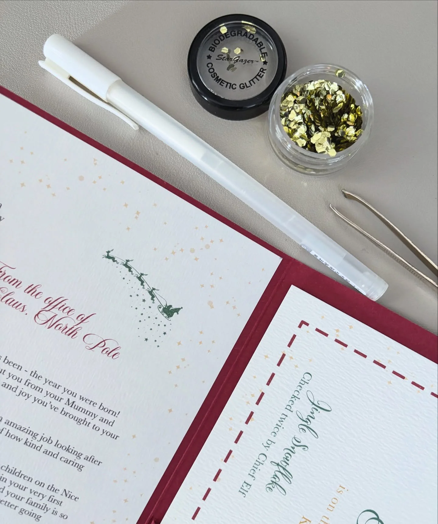 Every single letter I make is completely by hand, down to individually placed pieces of biodegradable glitter ✨

As a mum, I know how much love we pour into making Christmas magical for our little ones and that&rsquo;s exactly what I try to capture i