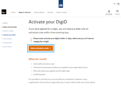 Създаване на DigiD — Културно-информационен портал