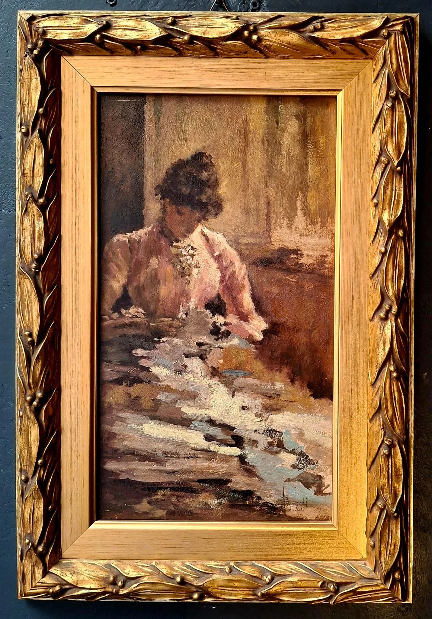 Angelo Landi, Cucitrice alla finestra