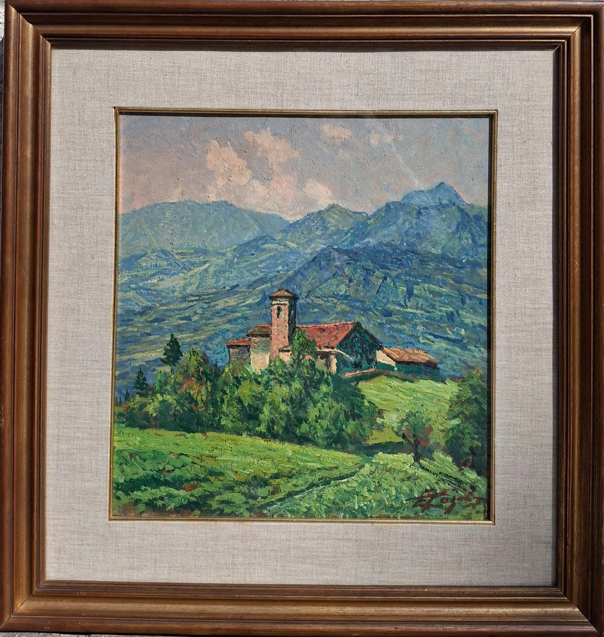Edoardo Togni, Paesaggio con chiesa