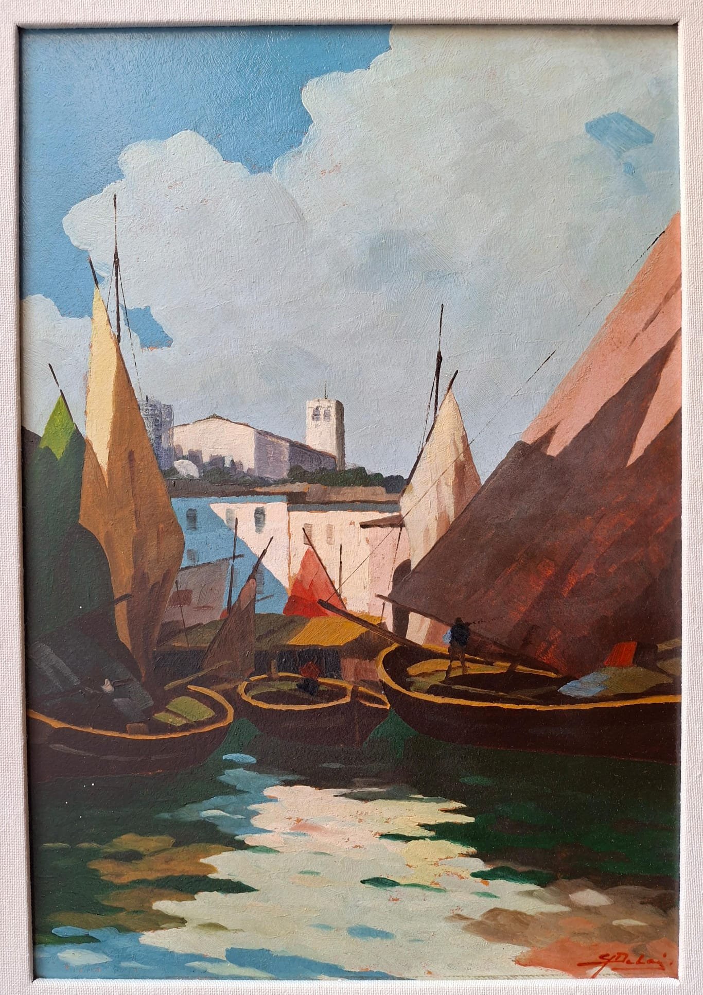 old-paintings-online-gino-delai-porto-di-Desenzano-2.jpg
