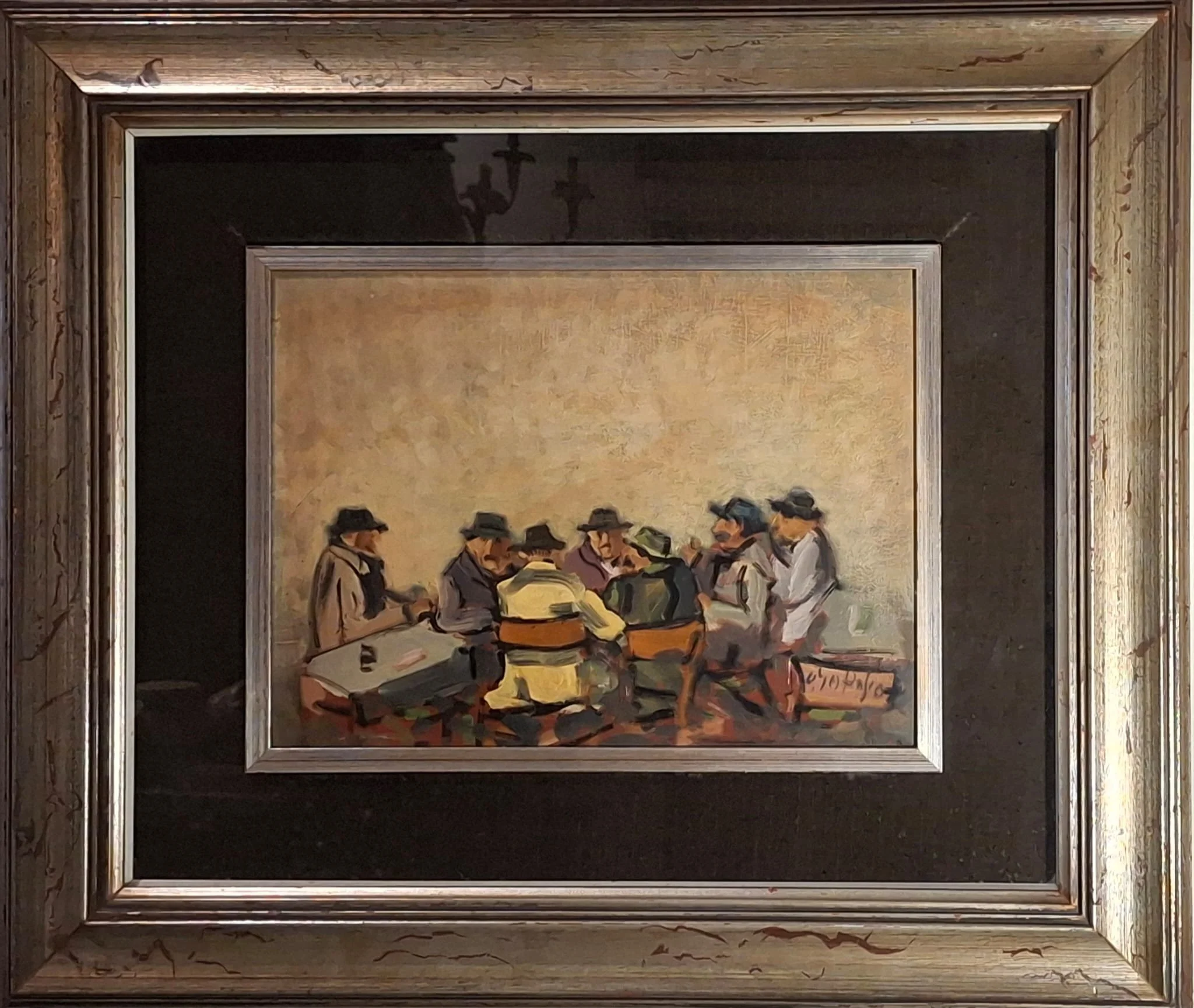 Ottorino Garosio, Figure sedute intorno ad un tavolo