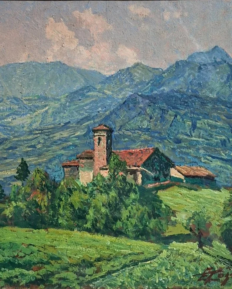Edoardo Togni, Paesaggio con chiesa