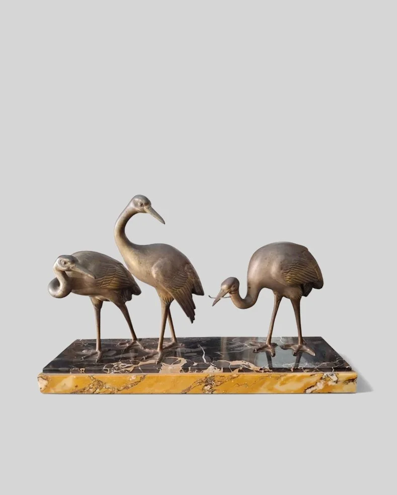 Gruppo scultoreo raffigurante tre Ibis