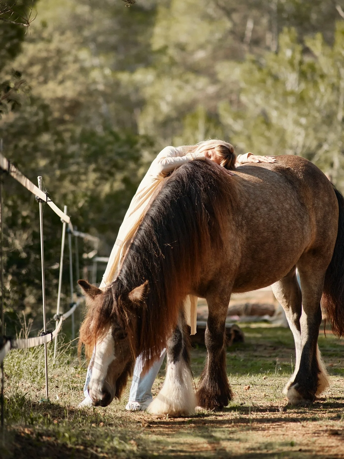 Motherhood pulls us in so many directions.

Yet in the stillness of nature, in the presence of horses, we find our way home again.

When we return to our calm within, our children feel that peace too. 🤍

📸 From the beautiful parent&ndash;child retr