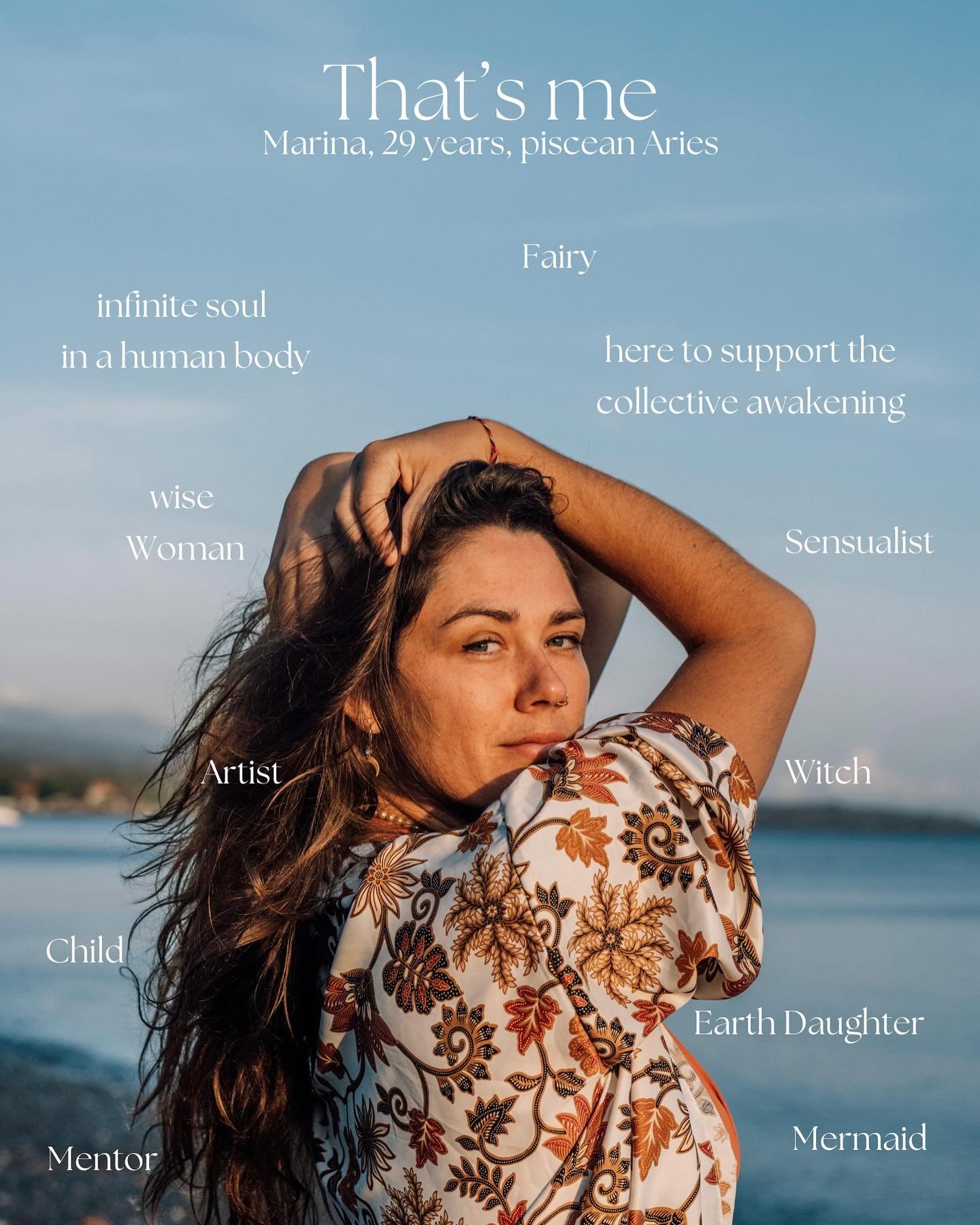 Hello beautiful beings! ✨

There has been a lot of movement on my page lately and I felt that this is a beautiful opportunity to share with you about who I am, what I actually do, what the things are that move my heart and what I struggle with - from